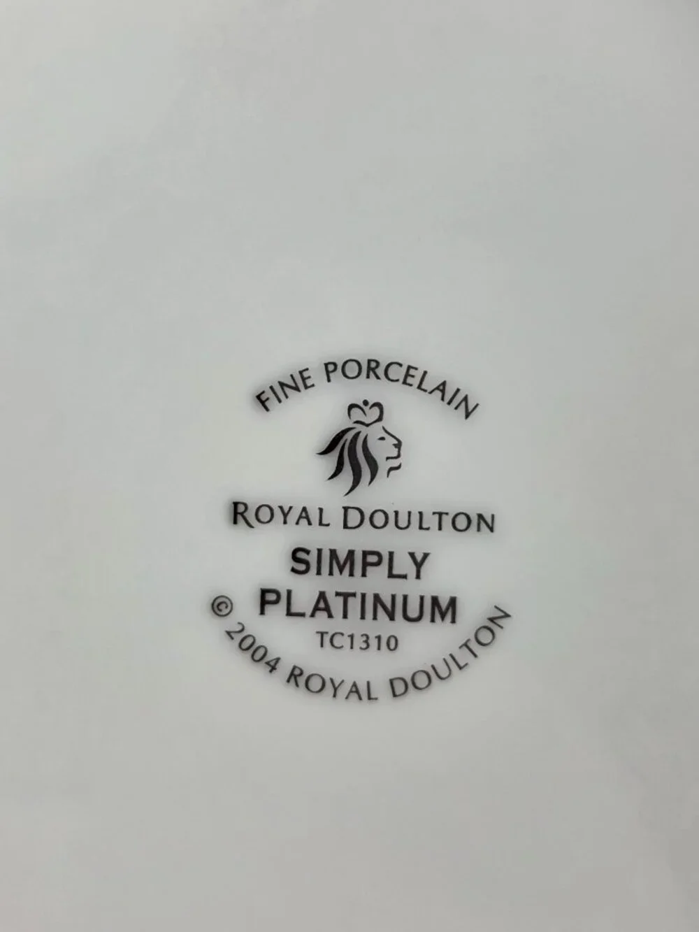 FOUR Royal Doulton Simply Platinum Salad Plates White with Platinum Trim